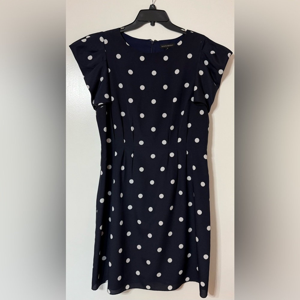 Banana Republic Black and White Polka Dot Mini Dress